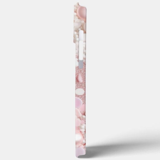 Roze Glitter Parel Glam Bling Case-Mate iPhone Case (Achterkant / Links)