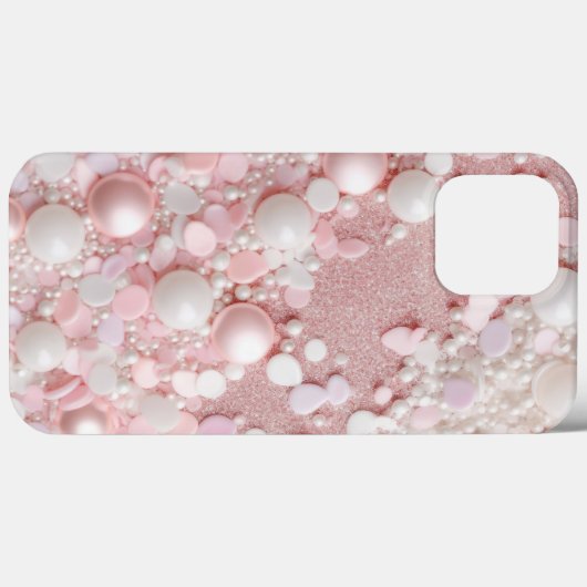 Roze Glitter Parel Glam Bling Case-Mate iPhone Case (Achterkant (horizontaal))