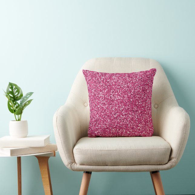 Roze Glitter Pattern Kijk-like Kussen (Stoel)