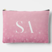 Roze Glitter Print Cut Naaizak met Initialen Etui (Voorkant)