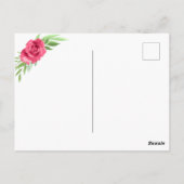 Roze glitter roos fotodochters Moederdag Briefkaart (Achterkant)