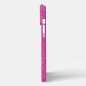 Roze Glitter Script Modern iPhone Case iPhone Hoesje (Linkerkant)