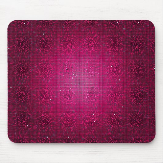 Roze Glitter Sequin Disco Gepersonaliseerde Mousep Muismat (Voorkant)