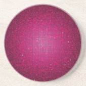 Roze Glitter Sequin Disco Glitz Patroon Onderzette Zandsteen Onderzetter (Voorkant)