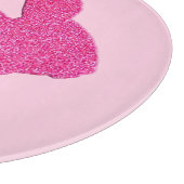 Roze Glitter Silhouette Paashaas Snijplank (Hoek)