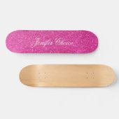Roze glitter skateboard (Horizontaal)