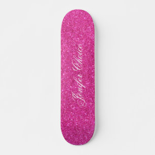 Roze glitter skateboard