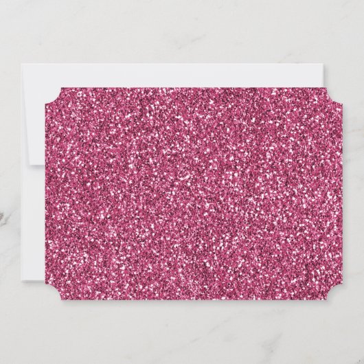 roze glitter slaat de datum op save the date (Achterkant)