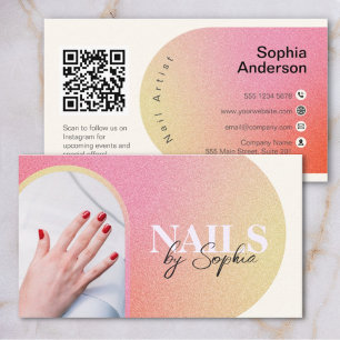 Roze Glitter Sparking Arch Beauty Visitekaartje