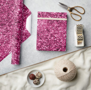 Roze Glitter Sparkle Cadeaupapier