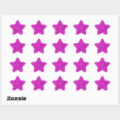 Roze glitter Sparkle Design Ster Sticker (Vel)