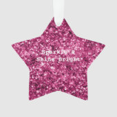 Roze Glitter Sparkle Ornament (voorkant)