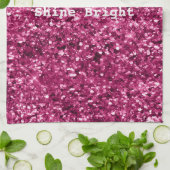 Roze Glitter Sparkle Theedoek (Gevouwen)