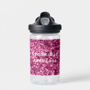 Roze Glitter Sparkle Waterfles