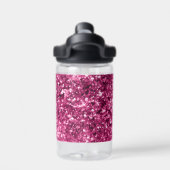 Roze Glitter Sparkle Waterfles (Achterkant)