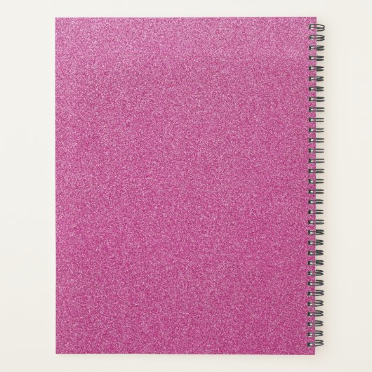 Roze glitter, sprankeling, glitter achtergrond planner (Achterkant)
