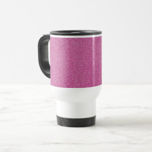 Roze glitter, sprankeling, glitter achtergrond reisbeker
