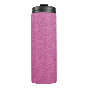 Roze glitter, sprankeling, glitter achtergrond thermosbeker