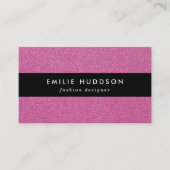 Roze glitter, sprankeling, glitter achtergrond visitekaartje (Voorkant)