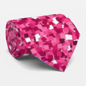 Roze Glitter stropdas (Opgerold)