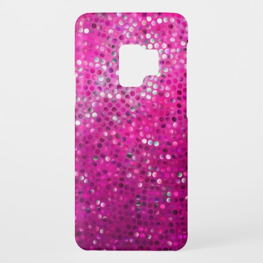 Roze Glitter textuur Case-Mate Samsung Galaxy Hoesje (Achterkant)