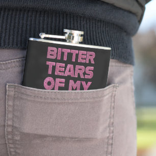 Roze Glitter Tranen van Mijn Pickleball Tegenstand Heupfles