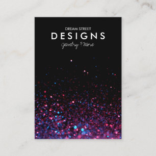 Roze Glitter Trendy Earring Display Card Visitekaartje