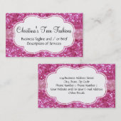 Roze Glitter-Uitzicht Zakelijke Visitekaart Visitekaartje (Voorkant / Achterkant)