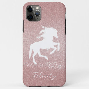 Roze Glitter Unicorn Hoesje-Mate iPhone Case