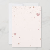 Roze Glitter Valentijn Sweetheart 1e Verjaardag Kaart (Achterkant)