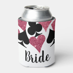 Roze Glitter Vegas Bride Custom Koelbox Blikjeskoeler