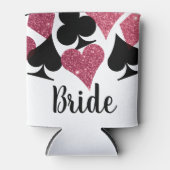 Roze Glitter Vegas Bride Custom Koelbox Blikjeskoeler (Voorkant)