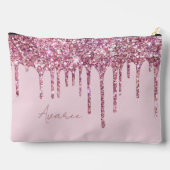 Roze Glitter verf druppels gepersonaliseerd Etui (Achterkant)