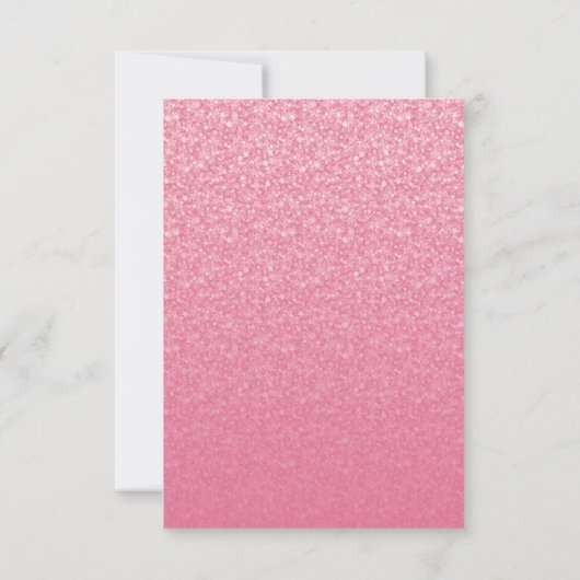 Roze Glitter Verjaardag Kaart (Achterkant)