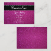 Roze glitter visitekaartje (Voorkant / Achterkant)