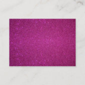 Roze glitter visitekaartje (Achterkant)