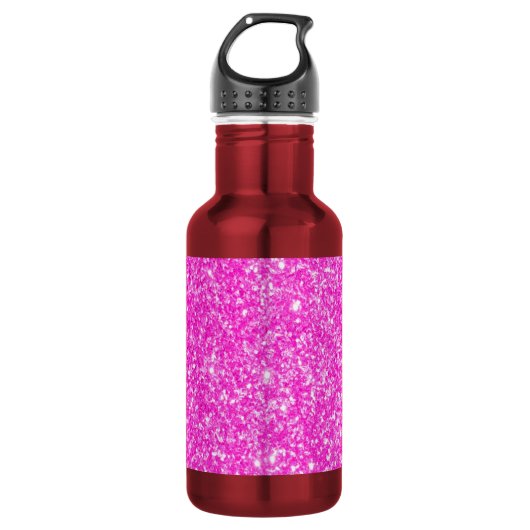 Roze glitter waterfles (Voorkant)
