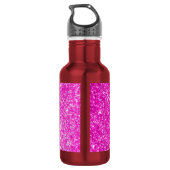 Roze glitter waterfles (Achterkant)