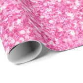 Roze Glitter White Sparkles Print Cadeaupapier (Rol Hoek)