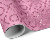 Roze Glitter XOXO Cadeaupapier (Rol Hoek)