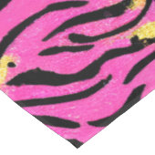 Roze Glitter Zebra Pattern Tafelkleed (Gekanteld)