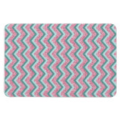 Roze Glitter ZigZag Patroon Magneet (Horizontaal)