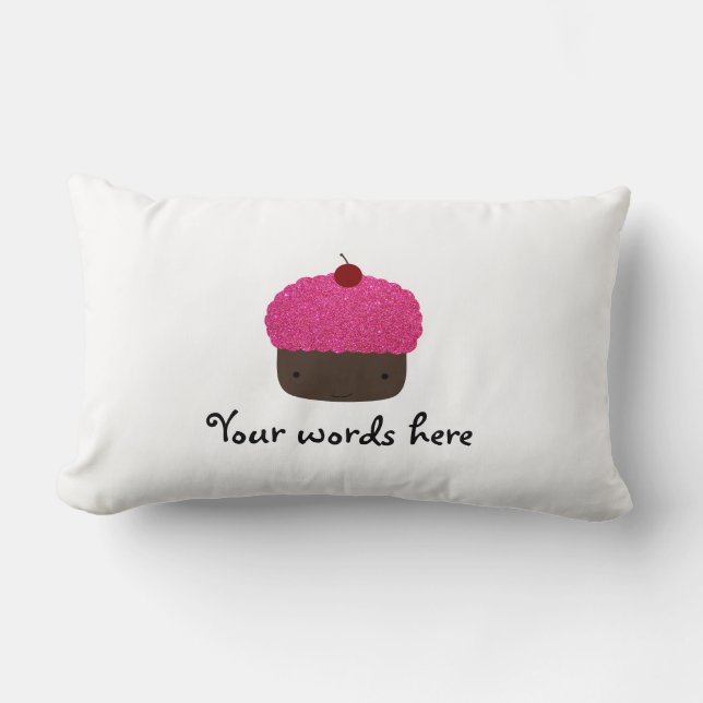 Roze glitterapper kussen (Voorkant)