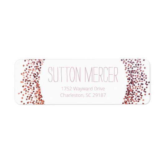 Roze glittercirkel etiket (Voorkant)