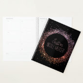 Roze glittercirkel planner (Display)
