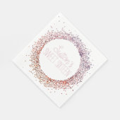 Roze glittercirkel servet (Hoek)