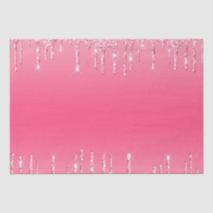 Roze Glitterende Glinsterende Meisjesachtige Trend Tissuepapier