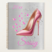  roze glitterij hoge hak schoen | planner (Voorkant)