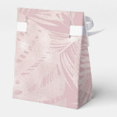 Roze glitterlips en Roos Gold tropische bladeren Bedankdoosjes (Achterkant)