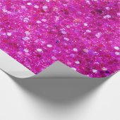 Roze glitterpapier cadeaupapier (Hoek)